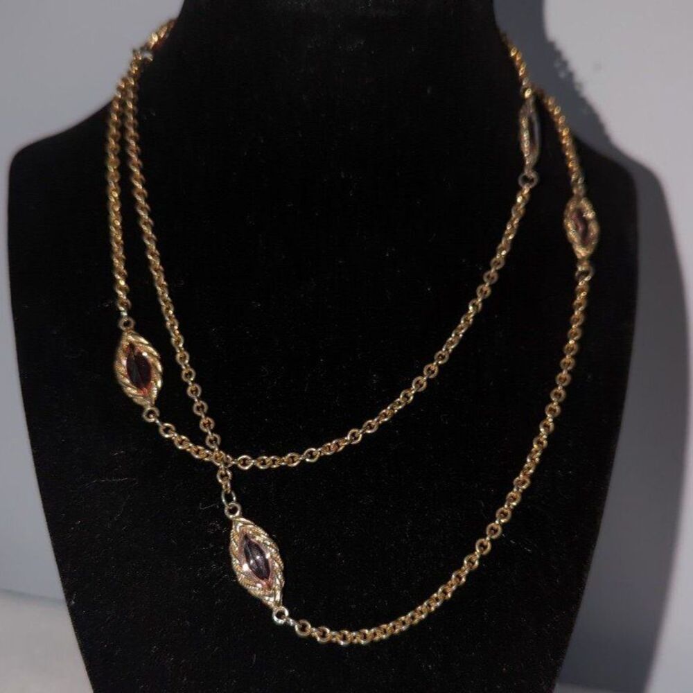 Pink Marquise Cut Pale Pink Vintage Bead Station Necklace
